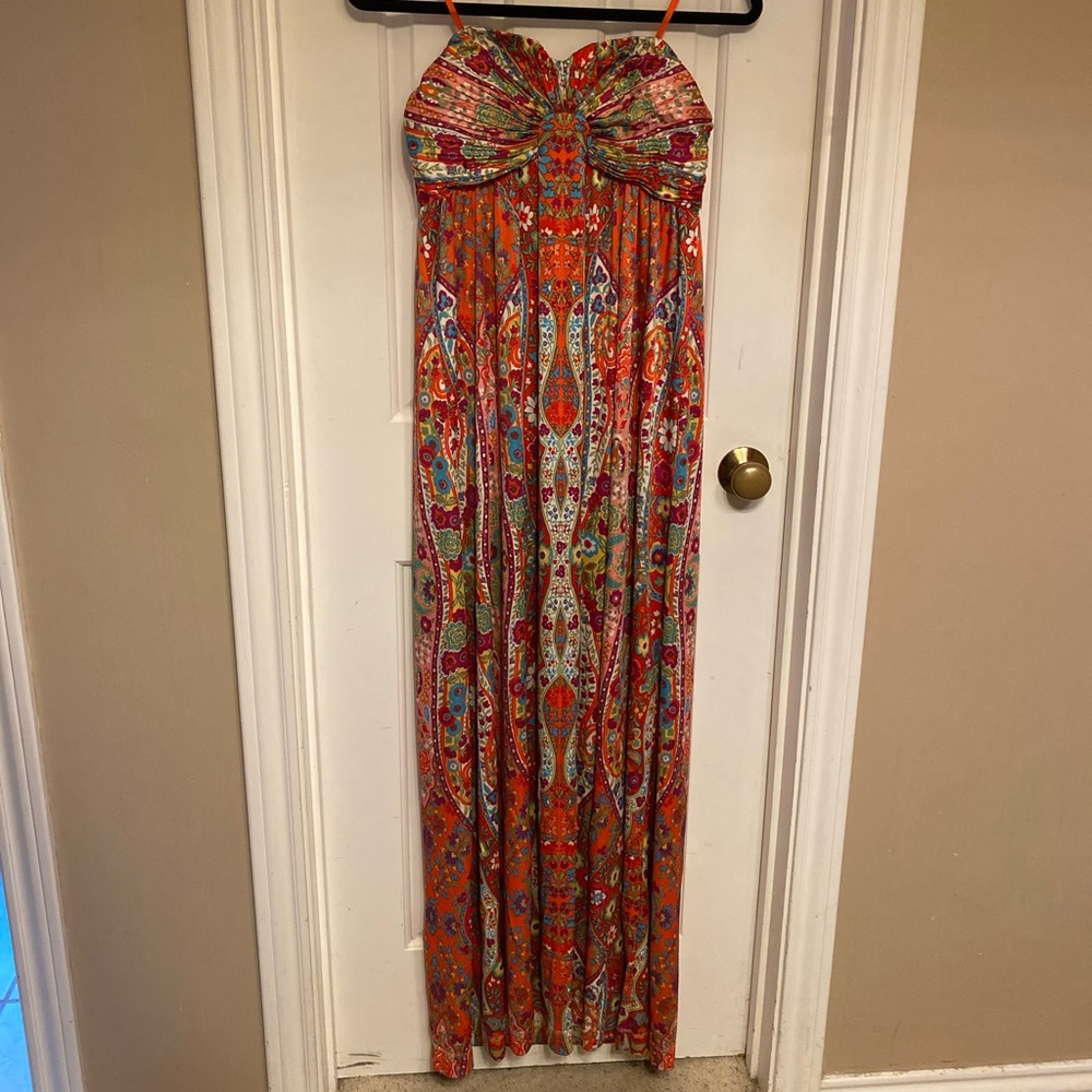 Gianni Bini Staples Maxi Flora & Paisley Dress M